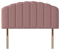 Silentnight Merlin Velvet Double Headboard - Dusky Pink - thumbnail 1