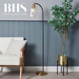 BHS Leni Bubble Glass Floor Lamp - Black - thumbnail 2