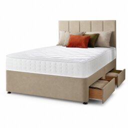 Silentnight Marlow 1000 Mirapocket Superking 4 Drawer Divan Bed - Sandstone - thumbnail 2