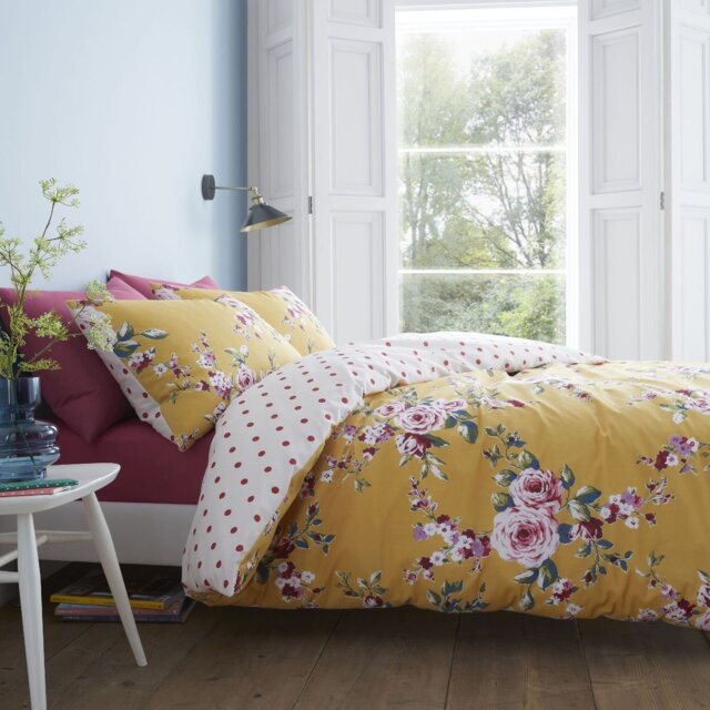 Catherine Lansfield Canterbury Ochre Bedding Set - King size - image 1