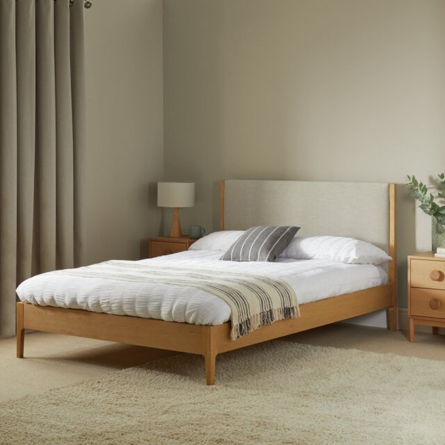 Habitat Loxley Double Wooden Bed Frame - Oak - image 1