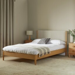 Habitat Loxley Double Wooden Bed Frame - Oak - thumbnail 1