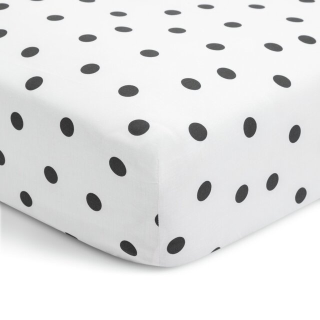 Argos Home Mono Spot Printed Fitted Sheet - Double - image 1