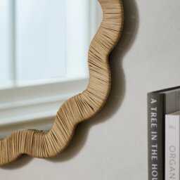 Habitat Rattan Wavy Wall Mirror - 90x60cm - thumbnail 2