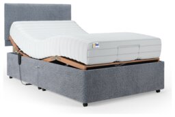 Mibed Memory SmallDouble Adjustable Bed With Mattress - Grey - thumbnail 2