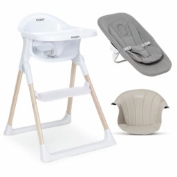 Baby Elegance Mash Highchair Bundle - White - thumbnail 2