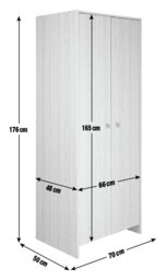 Argos Home Seville 2 Door Wardrobe - Oak Effect - thumbnail 2