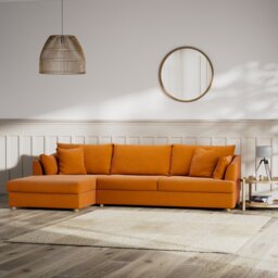 Habitat Holmfirth Left Hand Corner Sofa - Orange - thumbnail 2