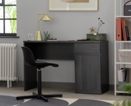 Argos Home Jenson 1 Drawer Office Desk - Black & Brown - thumbnail 2
