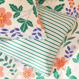 Habitat Placement Floral White Bedding Set - Superking - thumbnail 2