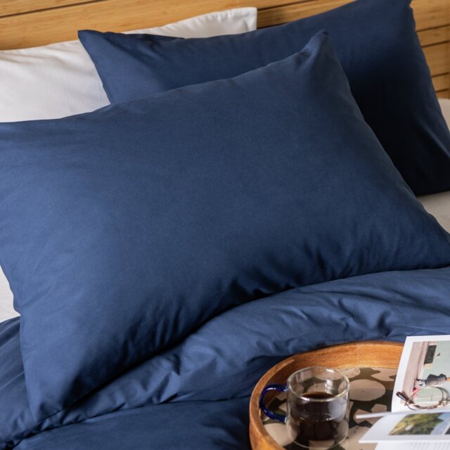 Home Essentials Soft Touch Pillowcase Pair - Navy - image 1
