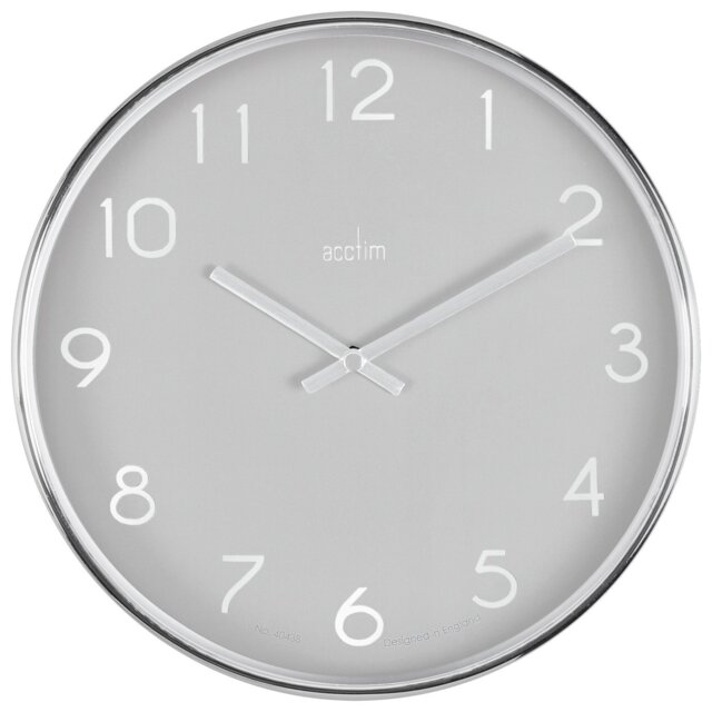 Acctim Elma Analogue Wall Clock - Grey - image 1