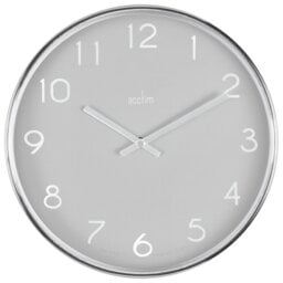 Acctim Elma Analogue Wall Clock - Grey - thumbnail 1