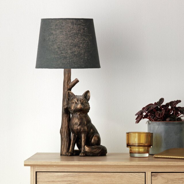 Argos Home Fox Table Lamp - Bronze & Grey - image 1