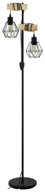 EGLO Townshend 5 Steel Floor Lamp - Black - image 1