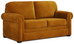 Jay-Be Heritage Velvet 2 Seater Sofa Bed - Gold - thumbnail 1