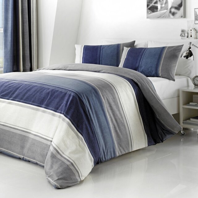 Fusion Betley Stripe Blue Bedding Set - King size - image 1