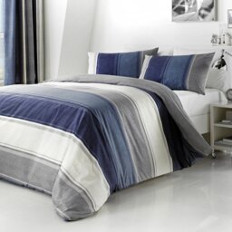 Fusion Betley Stripe Blue Bedding Set - King size - thumbnail 1