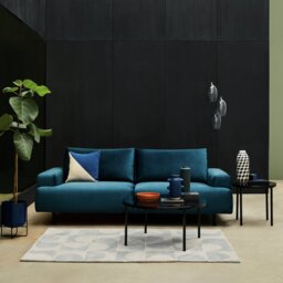 Habitat Julien Velvet 3 Seater Sofa - Navy Blue - thumbnail 2