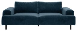 Habitat Julien Velvet 3 Seater Sofa - Navy Blue - thumbnail 1
