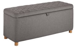 Argos Home James Fabric Large Ottoman - Grey - thumbnail 1