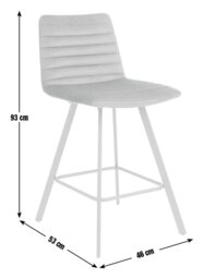 Argos Home Keaton Velvet Counter Bar Stool - Copper - thumbnail 2