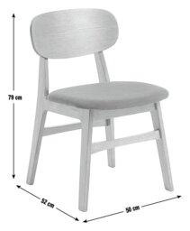 Habitat x Scion Esala Pair of Fabric Dining Chairs - Walnut - thumbnail 2