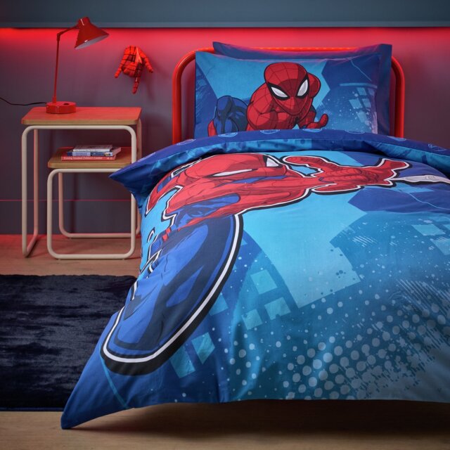 Disney Spiderman Blue Kids Bedding Set - Single - image 1