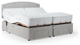 Mibed Superking Adjustable Drawer Bed & Mattress - Grey - thumbnail 2
