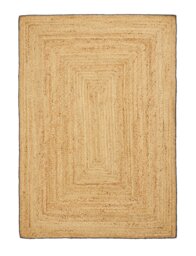 Habitat Braided Grey Border Jute Flatweave Rug - 120x170cm - thumbnail 2