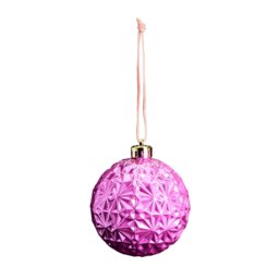 Habitat Pack of 4 Shatterproof Textured Christmas Bauble - thumbnail 2