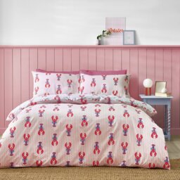 Sassy B Lobster Stripe Pink Bedding Set - Single - thumbnail 1