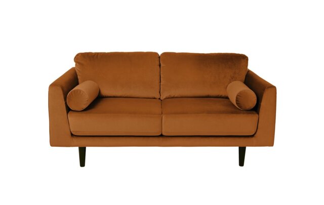 Habitat Jacob velvet 2 Seater Sofa - Orange - image 1