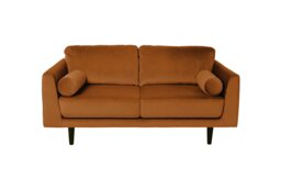 Habitat Jacob velvet 2 Seater Sofa - Orange - thumbnail 1