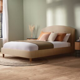 Silentnight Evana Double Fabric Bed Frame - Beige - thumbnail 1