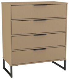 Livara Ready Assembled Messina 4 Drawer Chest - Beige