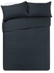 Habitat Easycare Plain Black Bedding Set - Double - thumbnail 1