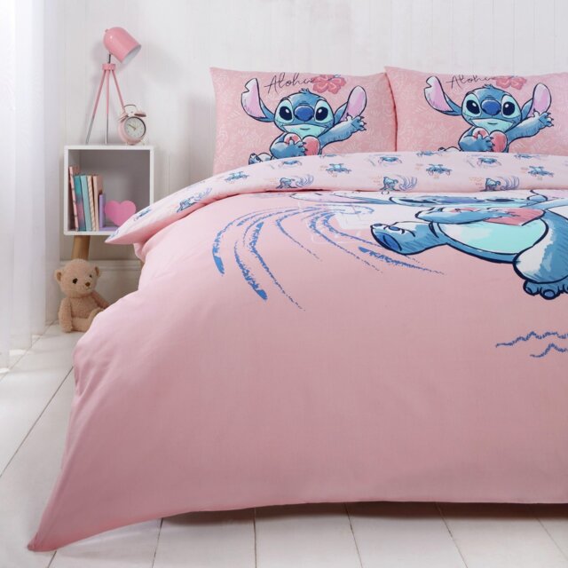 Disney Lilo & Stitch Pink Kids Bedding Set - Double - image 1