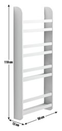 Habitat Kids Scandinavia Wall Mounted Bookcase - Grey - thumbnail 2