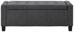 GFW Verona Fabric Ottoman Bench - Charcoal