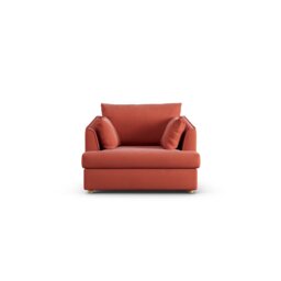 Habitat Holmfirth Fabric Cuddle Chair - Papaya - thumbnail 1