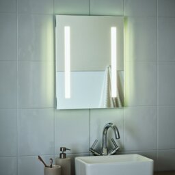Argos Home Bathroom LED Battery Powered Mirror - White - thumbnail 1