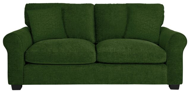 Argos Home Taylor Fabric 3 seater Sofa - Green - image 1
