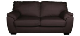 Argos Home Milano Leather 2 Seater Sofa Bed - Chocolate - thumbnail 1