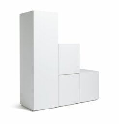 Argos Home Malibu Stepped Small Storage Wardrobe - White - thumbnail 2