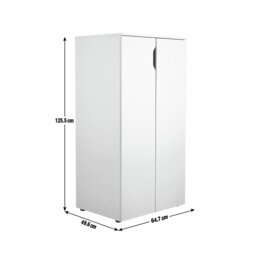 Habitat Pod 2 Door Short Wardrobe - White - thumbnail 2