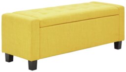 GFW Verona Fabric Ottoman Bench - Mustard