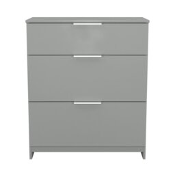 Livara Ready Assembled Orillia 3 Drawer Chest - Grey - thumbnail 2