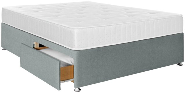 Argos Home Winslow Single 2 Drawer Divan Bed - Grey - image 1