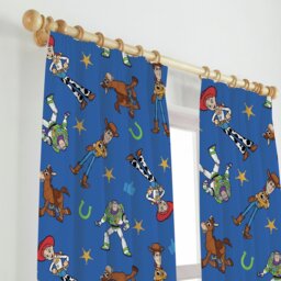 Disney Toy Story 5 Howdy Kids Pencil Pleat Curtains - Blue - 168x183cm - thumbnail 2
